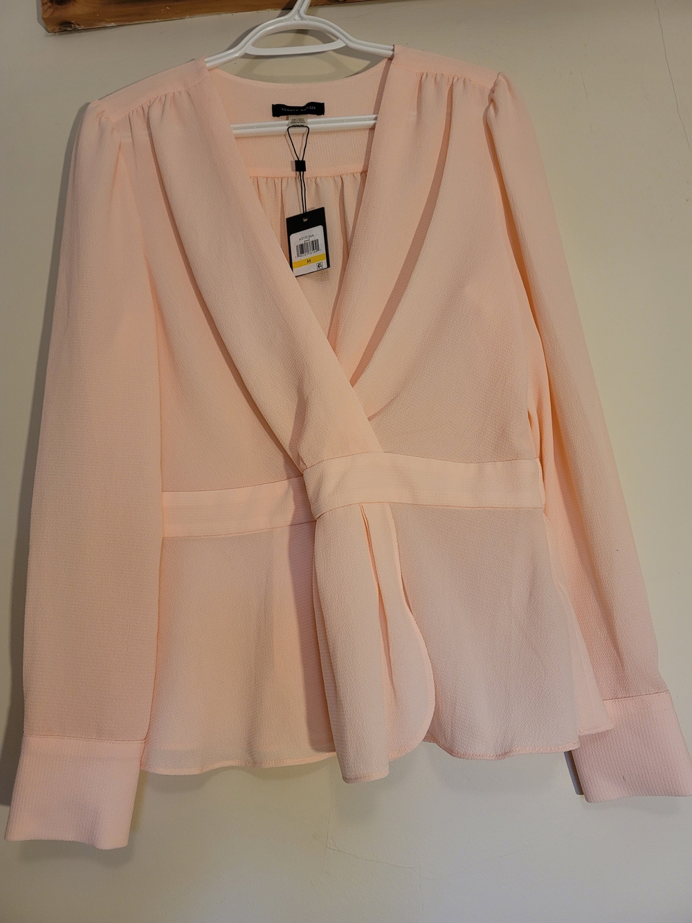 Tommy Hilfiger Pale Pink Wrap Blouse